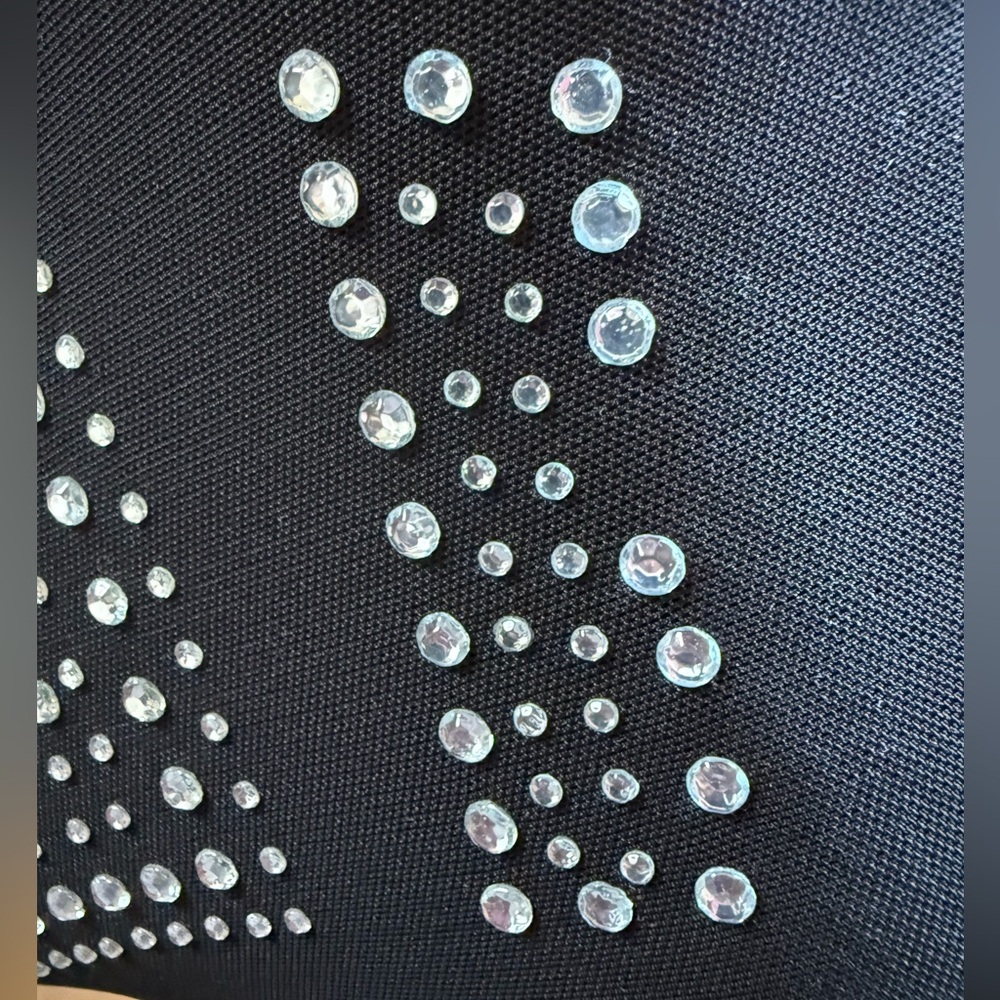 Black Long Sleeve Studded Top - Picture 6 of 6
